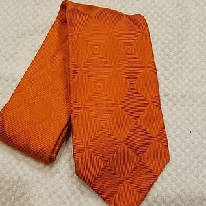 Giorgio Armani Mens Orange 100% Silk Tie